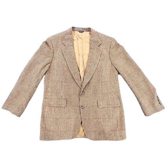 Camel Hair Blazer Orvis Brand Size 20 Jacket Tan Beige Academia USA Vintage 44R